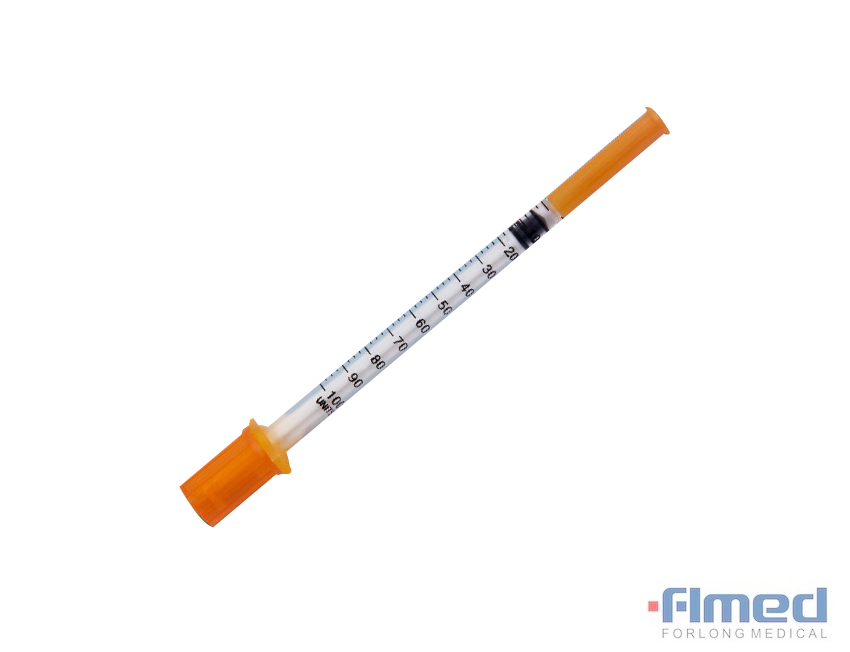 Einweg-U-100-Insulinspritzen mit Nadeln